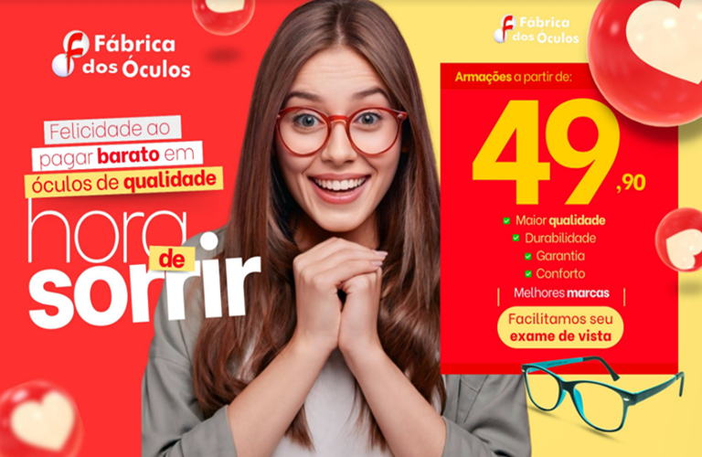 Aproveite a super promoção na Fábrica dos Óculos